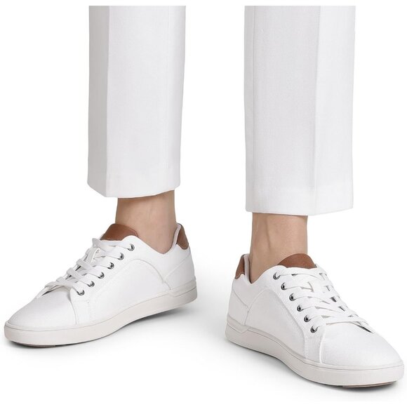 Bruno Marc Men's White Stylish Sneakers Canvas  Casual Comfort Walking Shoes - Picture 8 of 9